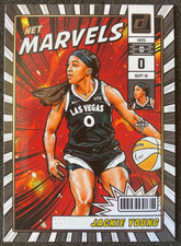 2025 Panini Donruss WNBA #15 Jackie Young Net Marvels. Las Vegas Aces