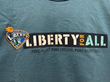 Vintage New York Liberty Shirt Size XL WNBA Basketball Liberty For All - Green