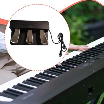 3 Pedal Board Soft Sostenuto Sustain Pedal für Digital Pianos Keyboards