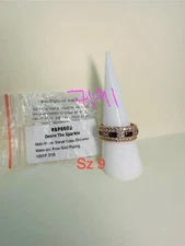 NIB Bomb Party Sz9 BP Ring RBP8602 Desire The Sparkle Garnet CZ Rose Gold Pl