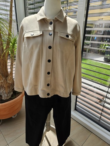 Ulla Popken "Jeansjacke" im Boxy Style, Größe 50/52, beige, neu mit Etikett - Bild 2 von 19
