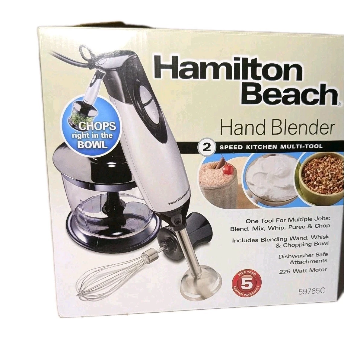 Hamilton Beach 2 Speed Hand Blender 59765C- NEW IN OPEN BOX
Opens in a new window or tab