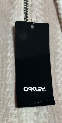 Oakley Women PullOver Danny 1/4 Zip Hoodie Sweater White Humus Zig-Zag Sz XL New - Picture 6 of 17