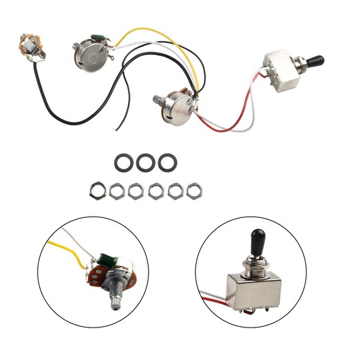 High Quality Wiring Harness 3-Way Toggle Switch For Trem Bridge Silver Metal - Picture 6 of 12