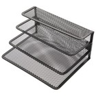  Files Rack Office Work Counter Organizer Black Mesh Magazine Holder