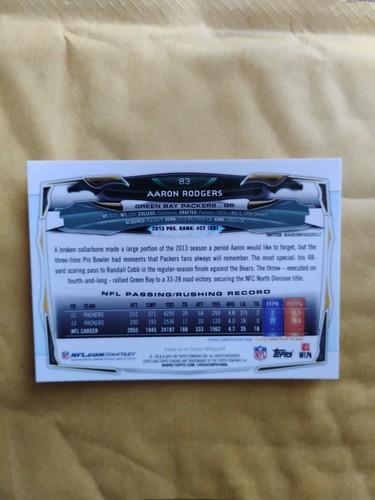 2014 Topps Chrome Mini - Aaron Rodgers #83 Refractor Mint - Picture 2 of 2