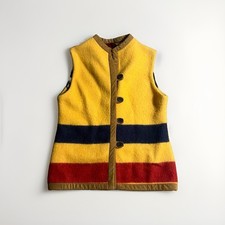 Vintage Aventura Wool Vest Womens M Made USA Taos NM Southwestern Colorblock