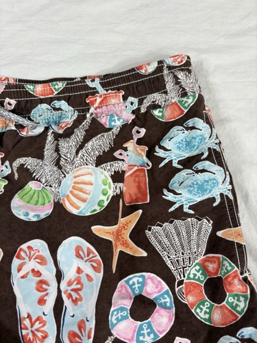 Vilebrequin Mens Brown Overprint Swin Shorts Size XL - Picture 4 of 14