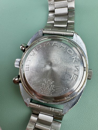 Soviet Vintage Poljot Okean Ocean Sturmanskie Chronograph 3133 Mechanical Watch - Picture 7 of 10