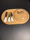 Serveware Cheese Board Set with glass Dome and utensils