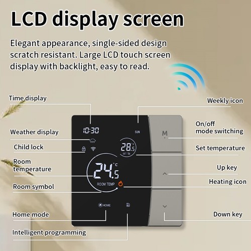 SDM6 Tuya WiFi Thermostat Sprachsteuerung Intelligenter Regler - Picture 14 of 20