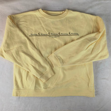 Vintage 90s Jansport Sweatshirt L University of Wyoming Pale Yellow Cowboys UW