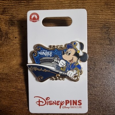 Disney Wonder Open Edition Cruise Line Pin DCL Captain Mickey Mouse Glitzer