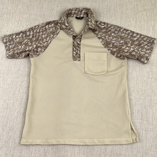 Camisa De Colección Iolani Hawaiana Disco Malla Adulto Patrón Pavo Real Club Años 70 De Colección - Imagen 1 de 14