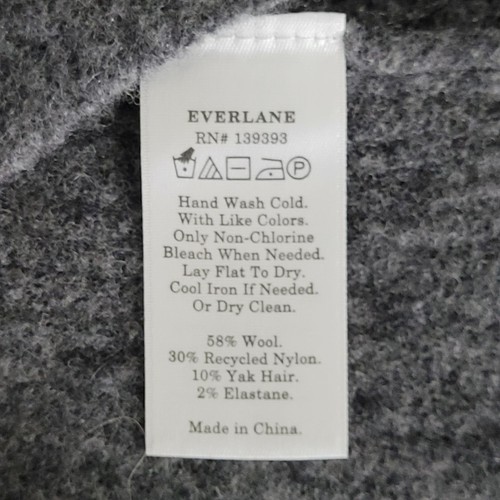 Everlane The Cozy Stretch Knit Cropped Tank Womens Size M Gray Wool Yak NWT  - Picture 4 of 4