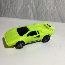 Tyco Lime Fluorescent Green Lamborghini Countach 440x2 Ho Slot car Mint