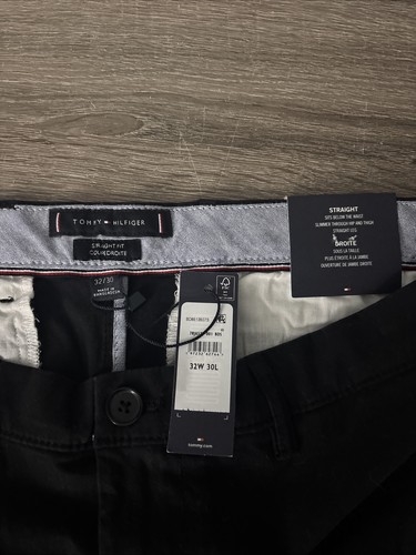 Tommy Hilfiger Men's THFlex Straight Leg Twill Chino Pants 32 x 30 Black - Picture 5 of 6