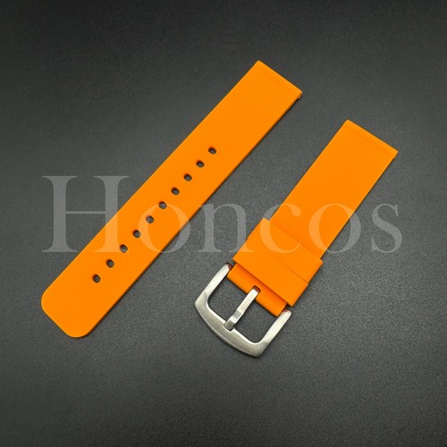Correa de reloj de goma de silicona de liberación rápida de 10-22 mm para Michele Orange - Imagen 2 de 20