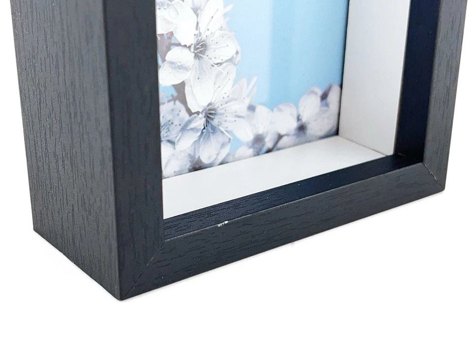 Moldura Swing Design Chroma caixa de sombra preto branco serve 4"x6" NOVA - Imagem 3 de 4