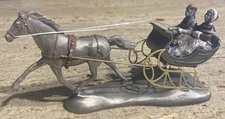 “SLEIGH RIDE” ~ LIMITED EDITION 732/1500 #7705 Hudson Fine Pewter Villagers