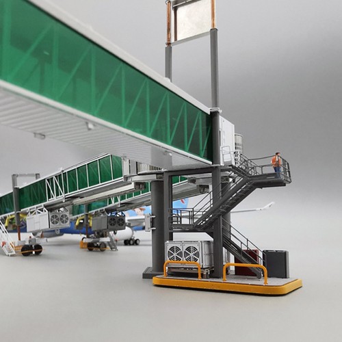 1/200 Flugzeug Flughafen Modul Terminal Schürze Modell Metall Korridorbrücke Set9O85 - Bild 7 von 10