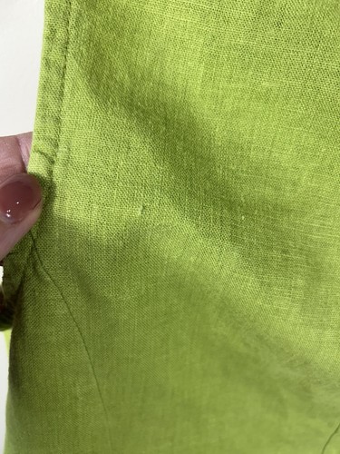 Top corto de colección Central Falls para mujer S Y2K mezcla de lino verde EE. UU. Old Money City - Imagen 6 de 9