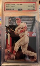 2020 Topps Chrome Mike Trout #1 Base Los Angeles Angels PSA 10 GEM MINT