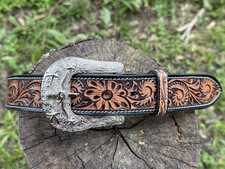 WESTERN BEADED TOOLED BELTS