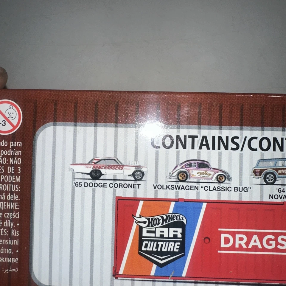 Hot Wheels Lions Roar Container Set 5ct Cars Classic Drag Racing Metal Mattel - Image 3 of 4