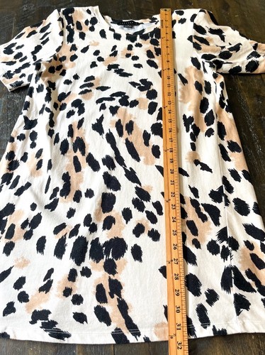 ANTHROPOLOGIE Sanctuary Animal Print Knit T Shirt Mini Shift Dress Women’s Small - Picture 9 of 12