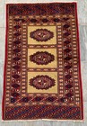 2x3 ft Vintage Afghan Hand Knotted Rug Traditional Oriental Mini Geometric Rug