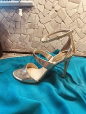 Marc Fisher Fancy Women Sandals Gold Heel Straps Size 8 Great Condition 
