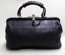 GOLDPFEIL Doktortasche BÜGELTASCHE Abendtasche TRAGEASCHE Leder NEUWERTIG 4335