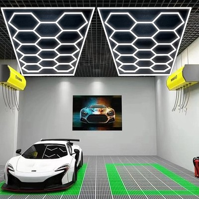 14X Hexagon LED Lampe Röhren Werkstatt Garage Wand Decken Leuchte Beleuchtung DE