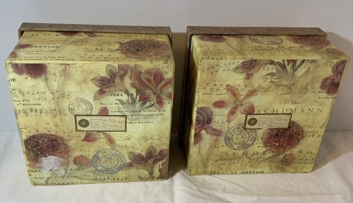 2004 Pamela Murray Künstler Tri-Coastal Design Boxen Lot (2) 6 x 6 Musik & Blumen - Bild 7 von 8