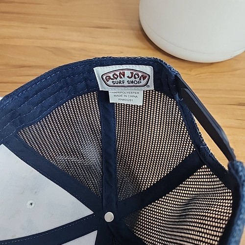 Ron Jon Surf Shop Palm Trees Surf Boards Blue Snapback Hat Beach Surfing Cap - Picture 6 of 6