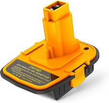 1 Pack DM18D Battery Adapter Converter with USB Port for Dewalt 18V Tools, Conve