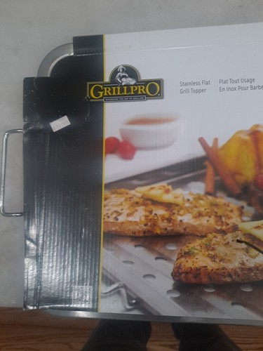GRILLPRO, STAINLESS STEEL Flat Grill Topper Tray, 11" X 16", NEW - Picture 2 of 12