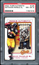 2002 Fleer Authentix - Antwaan Randle El (RC) Rookie Authentix /1250 #129 PSA 8
