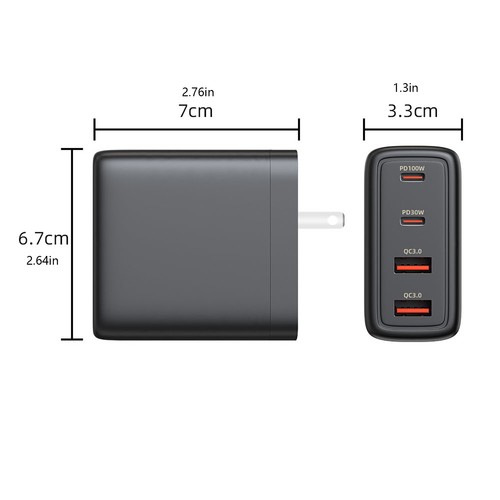 4-Ports 100W Battery Fast Charger Adapter For DJI Drone / Camera / Cell Phone - Photo 5 sur 19
