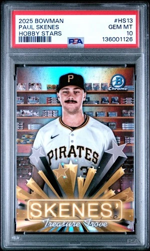 2025 PAUL SKENES BOWMAN #HS13 HOBBY STARS PSA 10 GEM MINT PIRATES