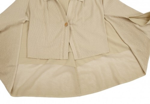ISSEY MIYAKE A-POC INSIDE Mesh Switching Deformation Knit Cardigan Size 2(K-1... - Picture 7 of 12