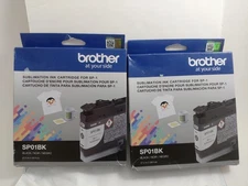 (2)Genuine Brother SP01BK Sublimation Ink Cartridge for SP-1 - Black -  Feb 2026