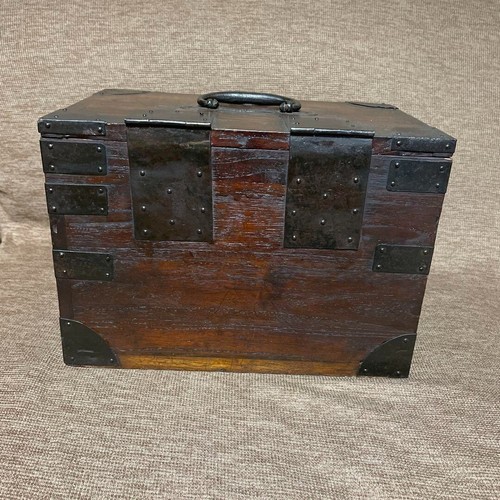 Antique Japanese Wooden Tansu Box Chest of Drawers Zenibako 17×19×27cm Retro F/S - Picture 5 of 15