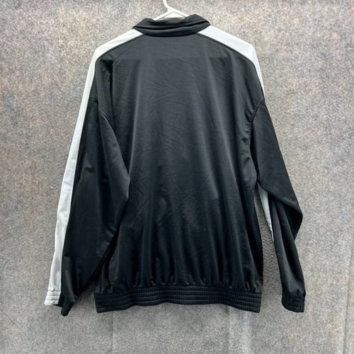 Puma Sweater Men Large Adult Black White Full Zip Polyester Track Jacket Vtg Y2K - Picture 11 of 12