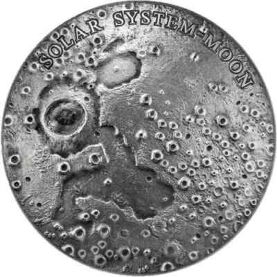Niue 1$ 2015 MOON SOLAR SYSTEM 1 oz Silver Coin Lunar Meteorite NWA 8609