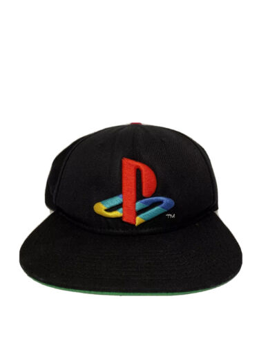 Rare Vintage 90s PS1 Playstation Promo SnapBack Black Hat One Size Green Bill - Photo 1 sur 8