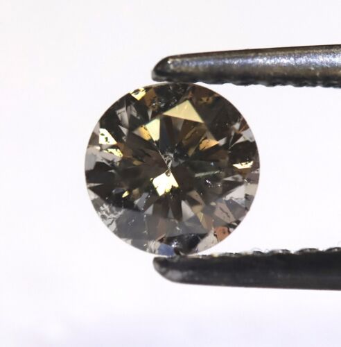 GIA certified .58ct i2 N loose brilliant round diamond E Natural vintage estate - Picture 3 of 7