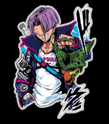 Dragon Ball Anime Manga Trunks Cool Warrior Sticker Decal Truck Car Wall Phone