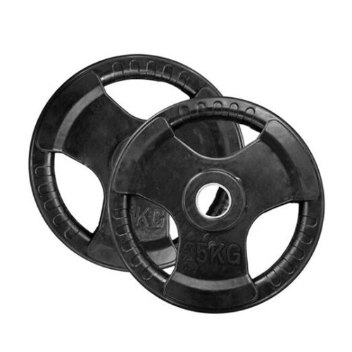 1.25kg-25kg Rubber Coated Olympic Tri-grip Weight Plates Type-O Home Gym Fitness - Picture 13 of 13